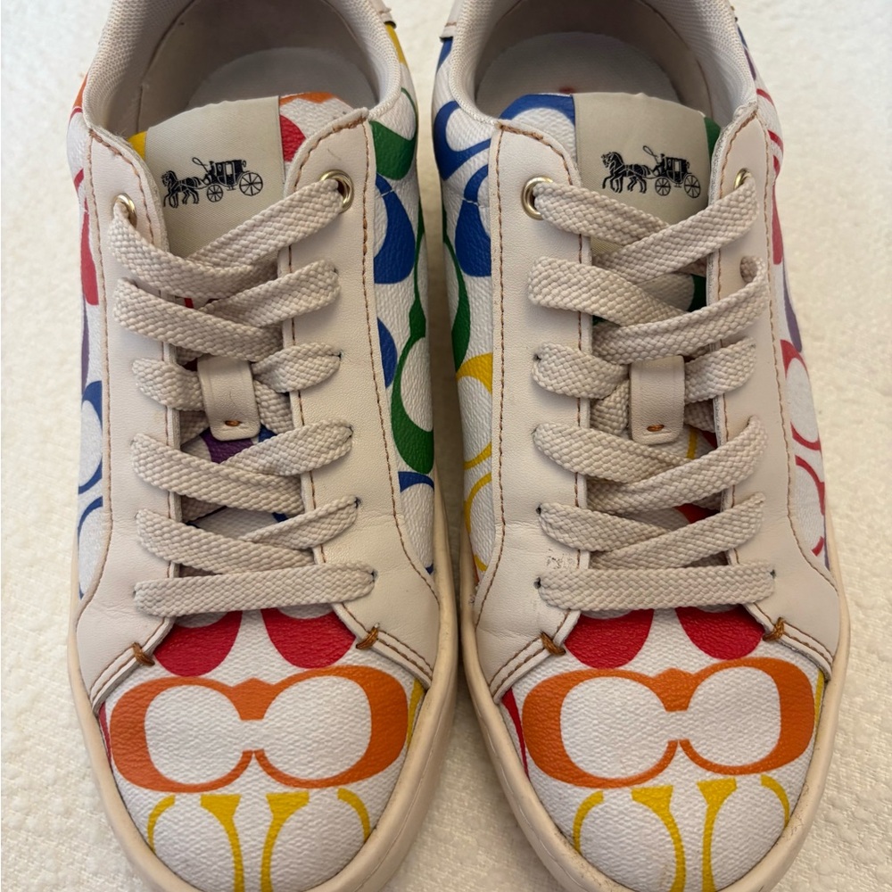 💖🌈 Rare Rainbow Coach Sneakers 🌈💖 - Picture 8 of 8